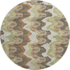 Piper Looms Mayfield Waves AMF750 Chocolate Machine Washable Area Rug Round Main Image