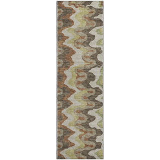 Piper Looms Mayfield Waves AMF750 Chocolate Machine Washable Area Rug Runner Main Image