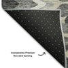 Piper Looms Mayfield Waves AMF750 Gray Machine Washable Area Rug Backing Image