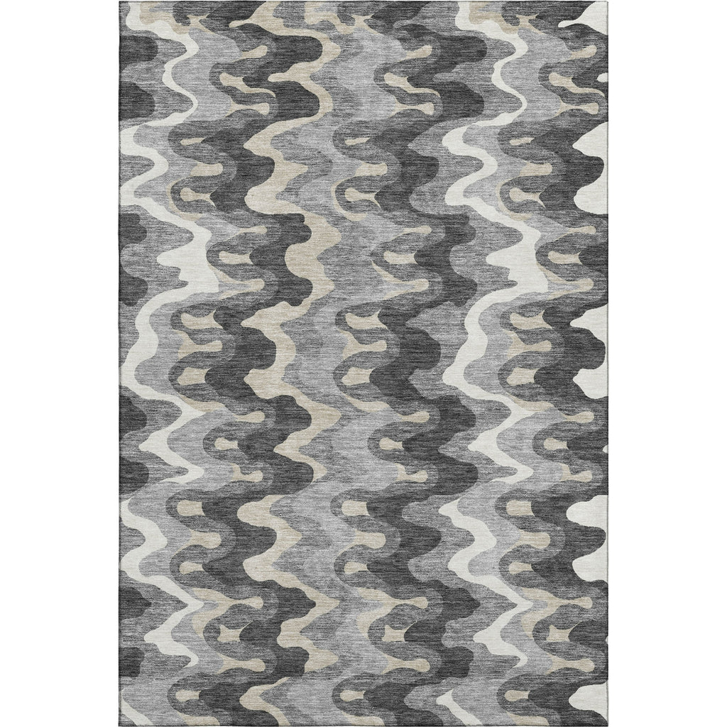 Piper Looms Mayfield Waves AMF750 Gray Machine Washable Area Rug main image