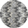 Piper Looms Mayfield Waves AMF750 Gray Machine Washable Area Rug Round Main Image