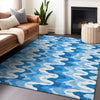 Piper Looms Mayfield Waves AMF750 Sky Machine Washable Area Rug Lifestyle Image Feature