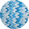 Piper Looms Mayfield Waves AMF750 Sky Machine Washable Area Rug Round Main Image