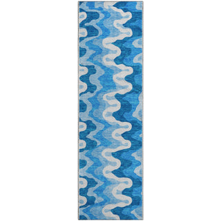 Piper Looms Mayfield Waves AMF750 Sky Machine Washable Area Rug Runner Main Image