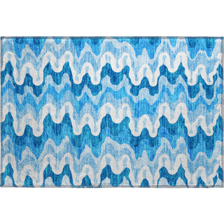 Piper Looms Mayfield Waves AMF750 Sky Machine Washable Area Rug Scatter Main Image