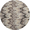 Piper Looms Mayfield Waves AMF750 Taupe Machine Washable Area Rug Round Main Image