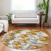 Piper Looms Mayfield Waves AMF750 Terracotta Machine Washable Area Rug Round Lifestyle Image Feature