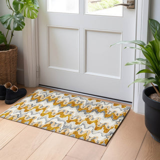 Piper Looms Mayfield Waves AMF750 Terracotta Machine Washable Area Rug Scatter Lifestyle Image Feature