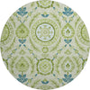 Piper Looms Mayfield Floral AMF751 Aloe Machine Washable Area Rug Round Main Image