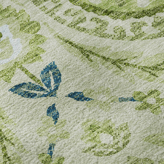 Piper Looms Mayfield Floral AMF751 Aloe Machine Washable Area Rug Swatch Image