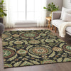 Piper Looms Mayfield Floral AMF751 Black Machine Washable Area Rug Lifestyle Image Feature