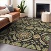 Piper Looms Mayfield Floral AMF751 Black Machine Washable Area Rug Lifestyle Image Feature