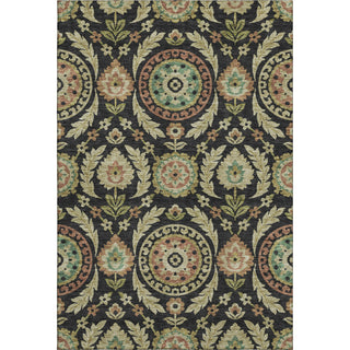 Piper Looms Mayfield Floral AMF751 Black Machine Washable Area Rug main image
