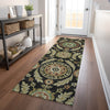 Piper Looms Mayfield Floral AMF751 Black Machine Washable Area Rug Runner Lifestyle Image Feature