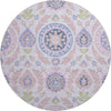 Piper Looms Mayfield Floral AMF751 Blush Machine Washable Area Rug Round Main Image