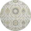 Piper Looms Mayfield Floral AMF751 Ivory Machine Washable Area Rug Round Main Image