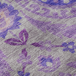 Piper Looms Mayfield Floral AMF751 Lavender Machine Washable Area Rug Swatch Image