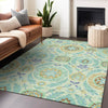 Piper Looms Mayfield Floral AMF751 Mint Machine Washable Area Rug Lifestyle Image Feature