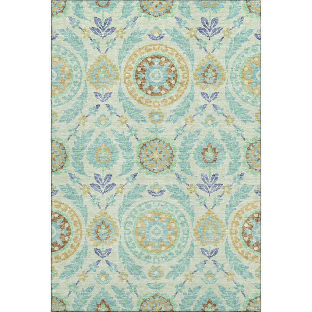 Piper Looms Mayfield Floral AMF751 Mint Machine Washable Area Rug main image