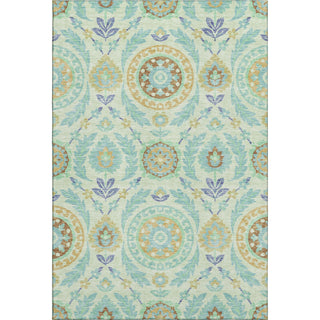 Piper Looms Mayfield Floral AMF751 Mint Machine Washable Area Rug main image