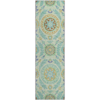 Piper Looms Mayfield Floral AMF751 Mint Machine Washable Area Rug Runner Main Image
