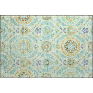 Piper Looms Mayfield Floral AMF751 Mint Machine Washable Area Rug Scatter Main Image