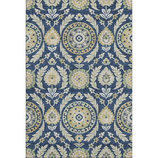 Piper Looms Mayfield Floral AMF751 Navy Machine Washable Area Rug main image