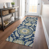 Piper Looms Mayfield Floral AMF751 Navy Machine Washable Area Rug Runner Lifestyle Image Feature
