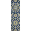 Piper Looms Mayfield Floral AMF751 Navy Machine Washable Area Rug Runner Main Image