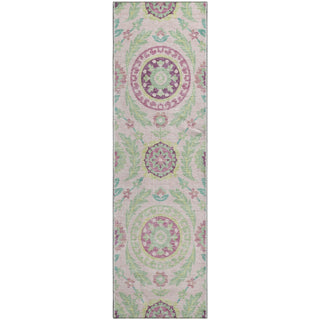 Piper Looms Mayfield Floral AMF751 Pink Machine Washable Area Rug Runner Main Image