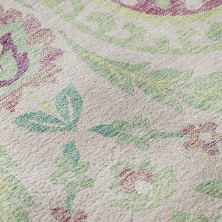 Piper Looms Mayfield Floral AMF751 Pink Machine Washable Area Rug Swatch Image