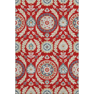 Piper Looms Mayfield Floral AMF751 Red Machine Washable Area Rug main image