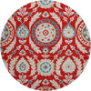 Piper Looms Mayfield Floral AMF751 Red Machine Washable Area Rug Round Main Image