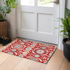Piper Looms Mayfield Floral AMF751 Red Machine Washable Area Rug Scatter Lifestyle Image Feature