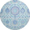 Piper Looms Mayfield Floral AMF751 Sky Machine Washable Area Rug Round Main Image