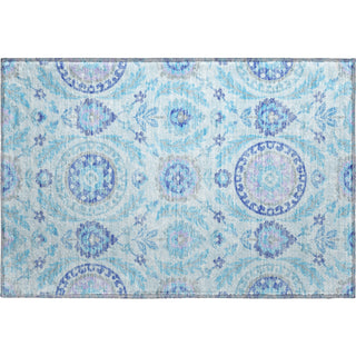 Piper Looms Mayfield Floral AMF751 Sky Machine Washable Area Rug Scatter Main Image