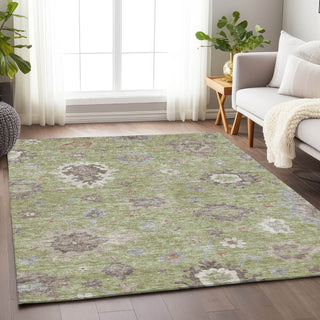 Piper Looms Mayfield Oushak AMF753 Aloe Machine Washable Area Rug Lifestyle Image Feature