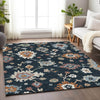 Piper Looms Mayfield Oushak AMF753 Black Machine Washable Area Rug Lifestyle Image Feature
