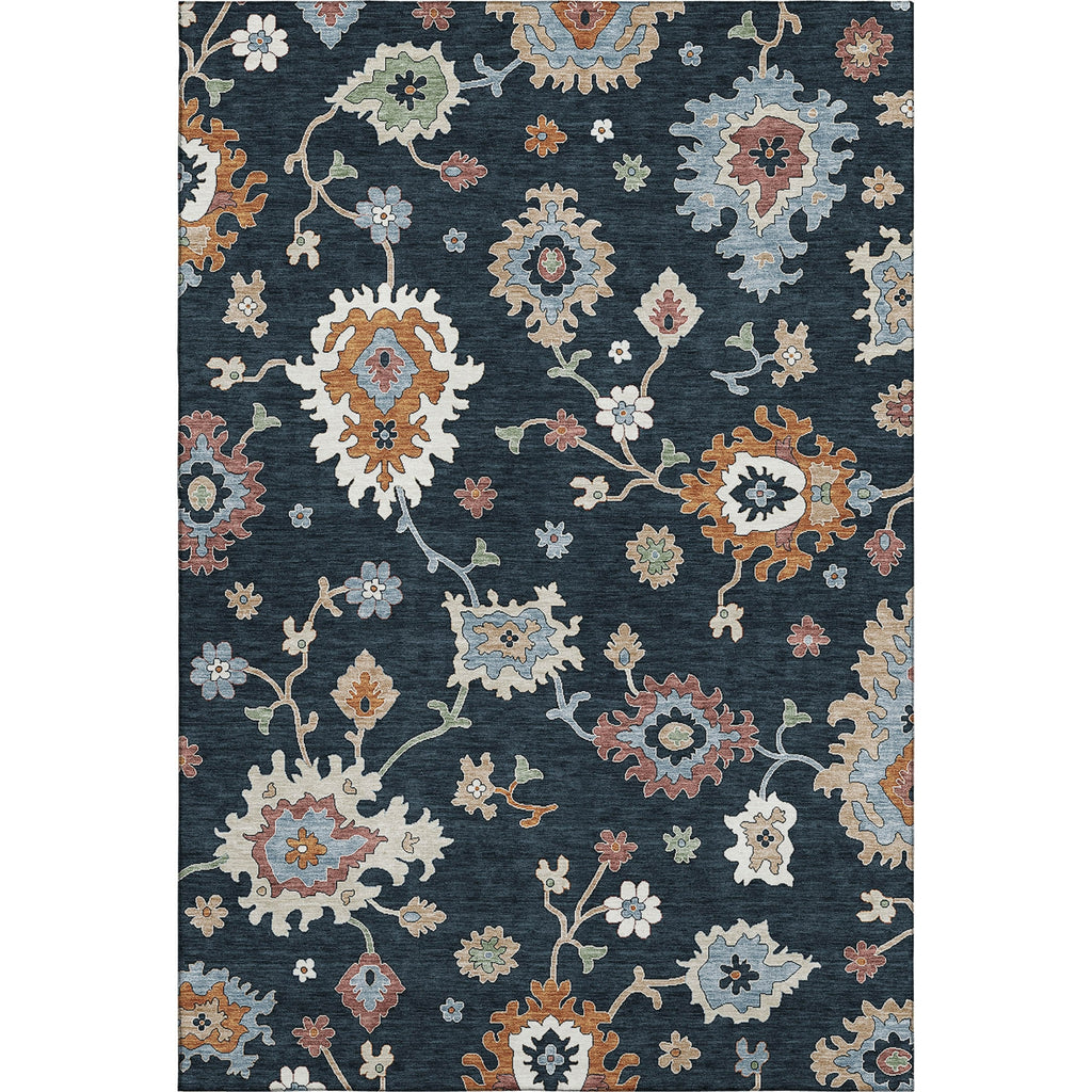Piper Looms Mayfield Oushak AMF753 Black Machine Washable Area Rug main image