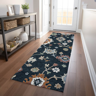 Piper Looms Mayfield Oushak AMF753 Black Machine Washable Area Rug Runner Lifestyle Image Feature
