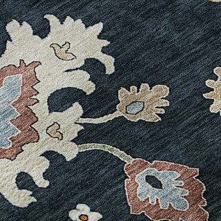 Piper Looms Mayfield Oushak AMF753 Black Machine Washable Area Rug Swatch Image
