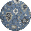 Piper Looms Mayfield Oushak AMF753 Blue Machine Washable Area Rug Round Main Image