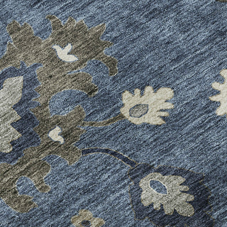 Piper Looms Mayfield Oushak AMF753 Blue Machine Washable Area Rug Swatch Image