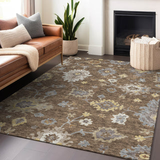 Piper Looms Mayfield Oushak AMF753 Chocolate Machine Washable Area Rug Lifestyle Image Feature