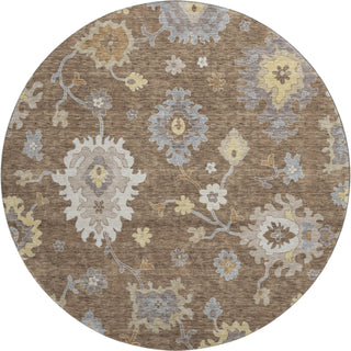 Piper Looms Mayfield Oushak AMF753 Chocolate Machine Washable Area Rug Round Main Image