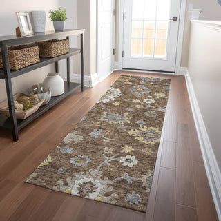 Piper Looms Mayfield Oushak AMF753 Chocolate Machine Washable Area Rug Runner Lifestyle Image Feature
