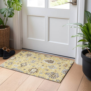 Piper Looms Mayfield Oushak AMF753 Gold Machine Washable Area Rug Scatter Lifestyle Image Feature