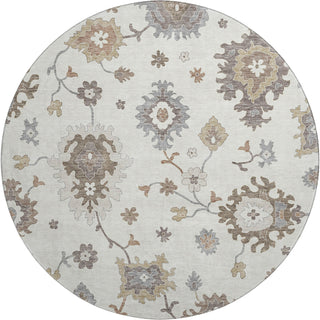 Piper Looms Mayfield Oushak AMF753 Ivory Machine Washable Area Rug Round Main Image