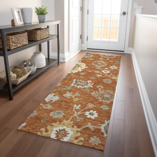 Piper Looms Mayfield Oushak AMF753 Paprika Machine Washable Area Rug Runner Lifestyle Image Feature