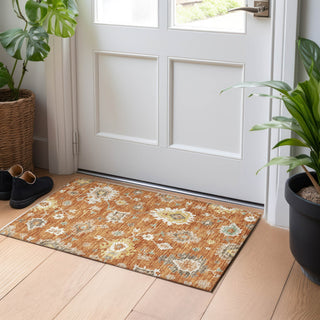 Piper Looms Mayfield Oushak AMF753 Paprika Machine Washable Area Rug Scatter Lifestyle Image Feature